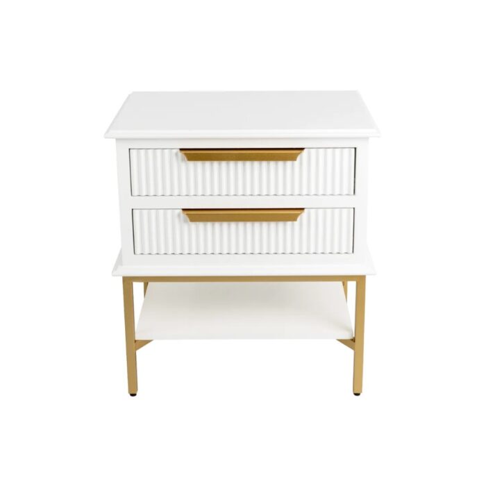 Aimee Bedside Table – Small White