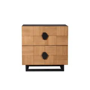 Alton Bedside Table Large Natural And Black
