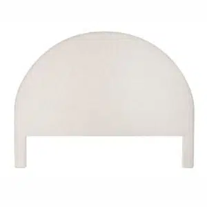 Amalfi Olsen Queen Bed Head White Sophie Queen Bed Head in White, Fluffy Contemporary Style