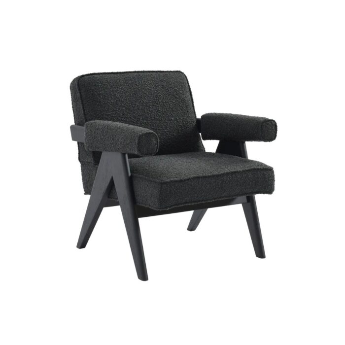 Ambrose Arm Chair – Black Onyx Boucle