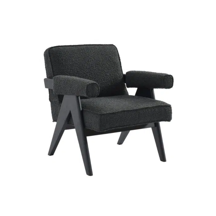 Ambrose Arm Chair – Black Onyx Boucle