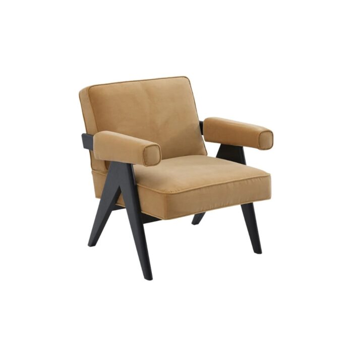 Ambrose Arm Chair – Ochre Velvet