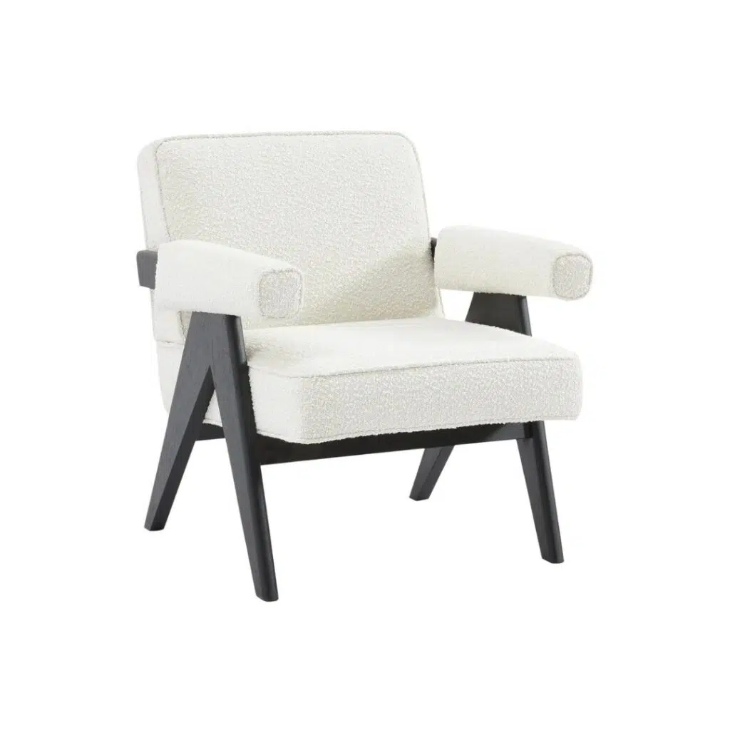 Ambrose Arm Chair White Boucle