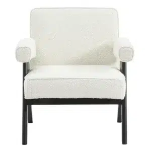 Ambrose Arm Chair White Boucle2