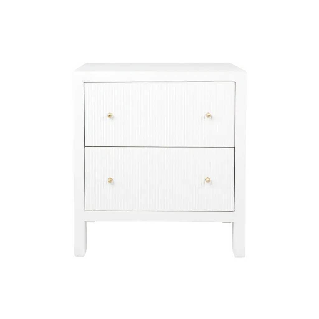 Ariana Bedside Table Large White