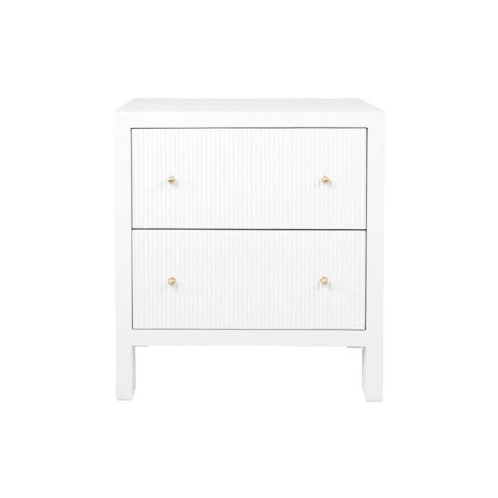 Ariana Bedside Table – Large White