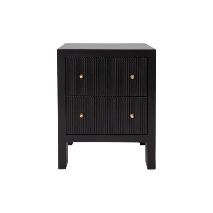 Ariana Bedside Table – Small Black