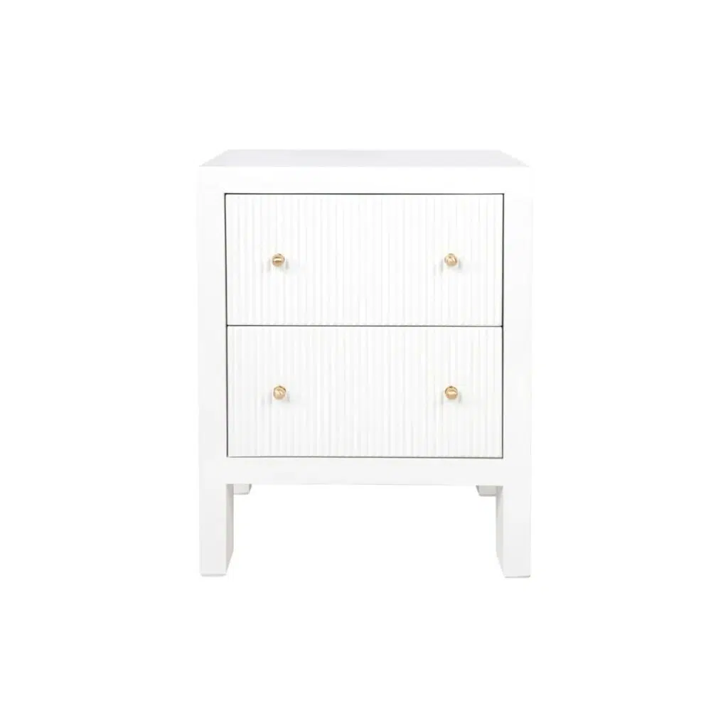 Ariana Bedside Table Small White