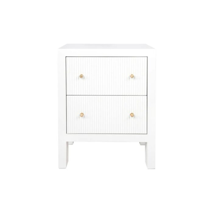 Ariana Bedside Table – Small White