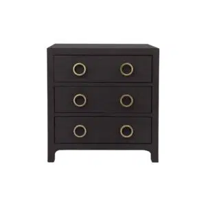 Astley Upholstered Bedside Table Charcoal Linen