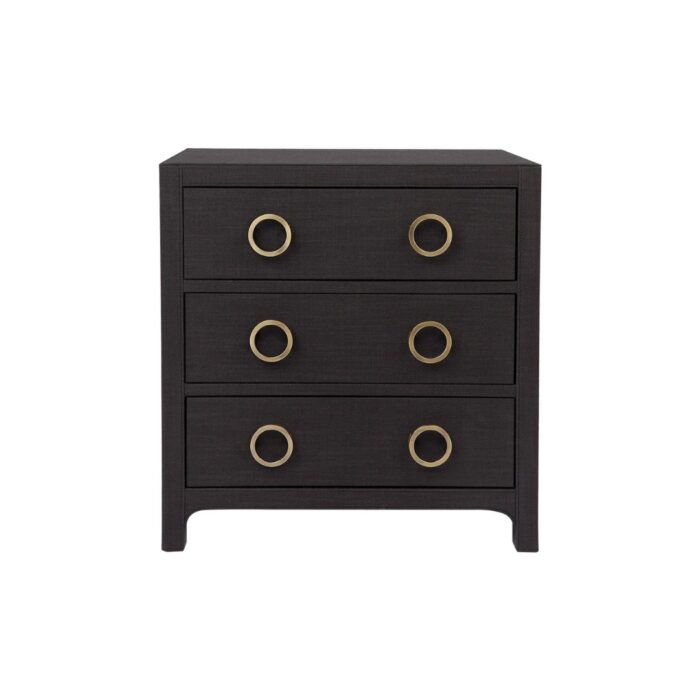 Astley Upholstered Bedside Table Charcoal Linen