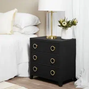 Astley Upholstered Bedside Table Charcoal Linen3