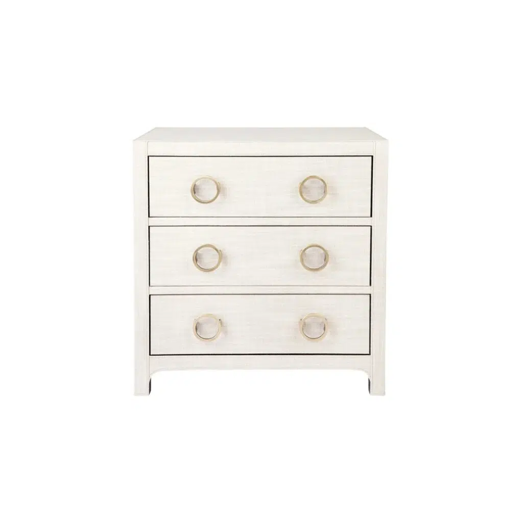 Astley Upholstered Bedside Table Natural