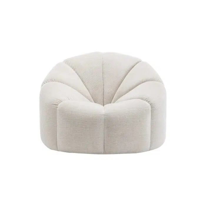 Avalon Swivel Occasional Chair – Cream Chenille