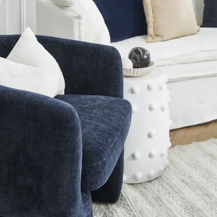 Avenue Arm Chair Indigo Chenille3