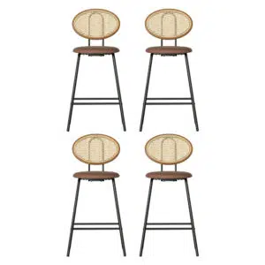 Artiss Raye Bar Stool Set of 4 Brown PU Leather Modern Design