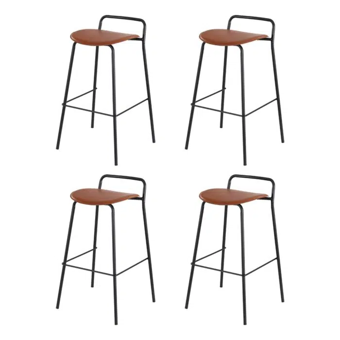 Aston Metal Bar Stool – Brown (Set of 4)