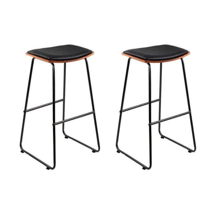 Finn Metal Bar Stool Set Modern Kitchen Seating
