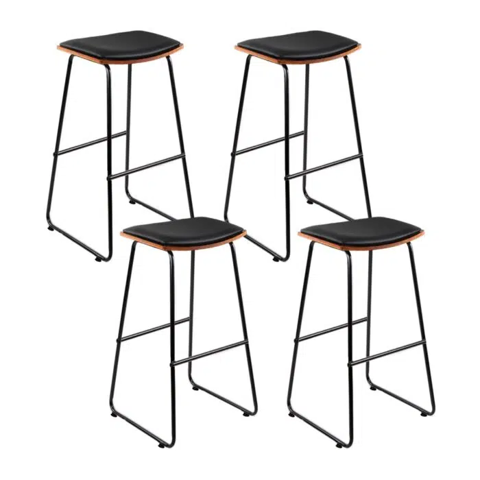 Lennox Leather Bar Stools (Set of 4)