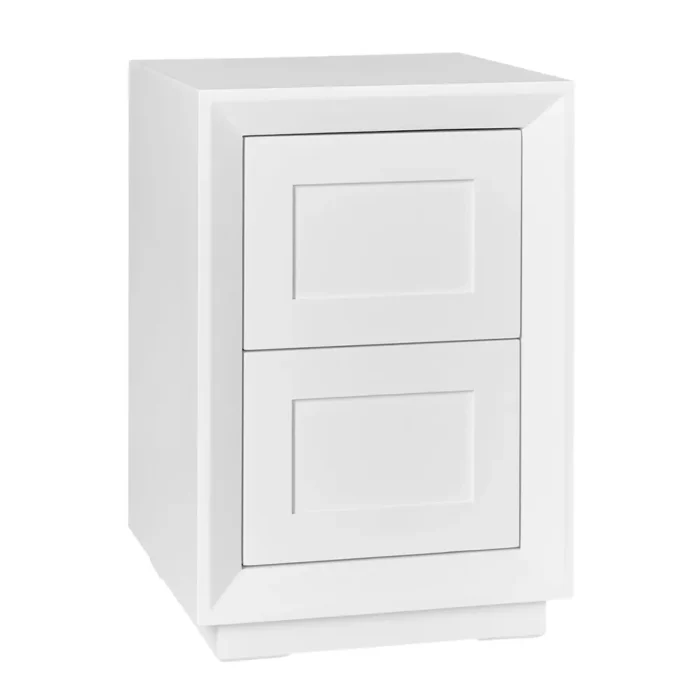 Balmain Bedside Table Petite White1