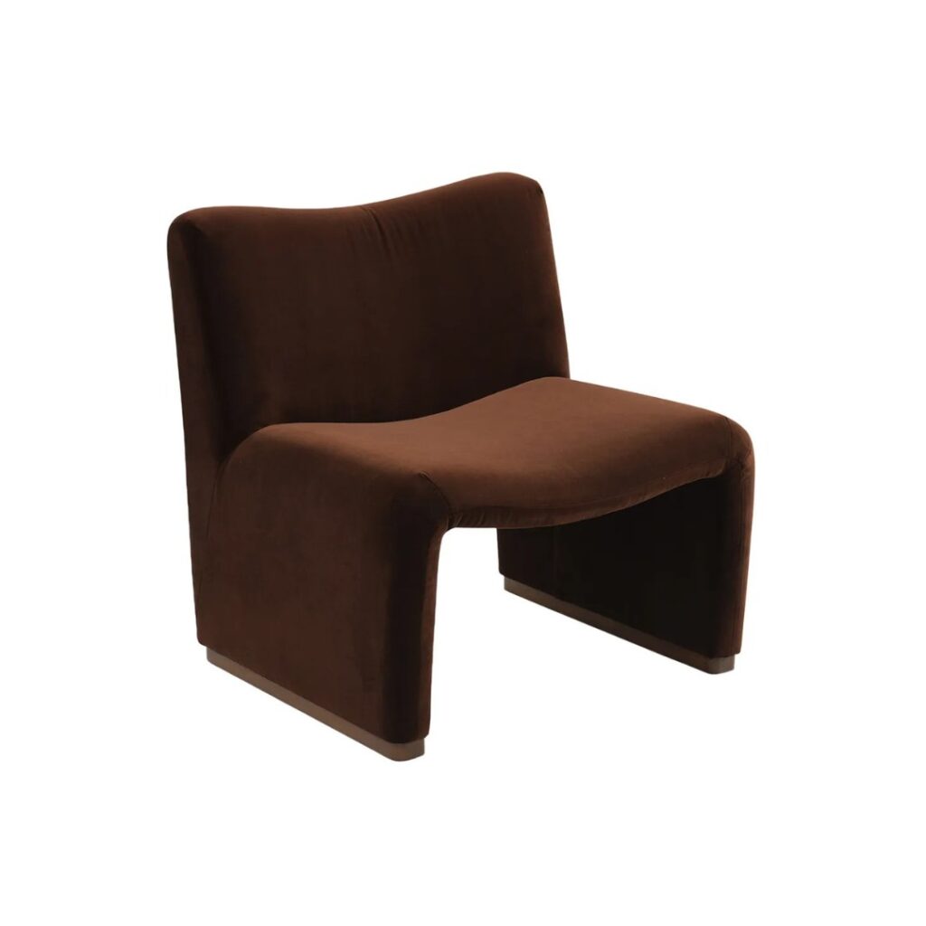 Beau Occasional Chair Dark Chocolate Velvet