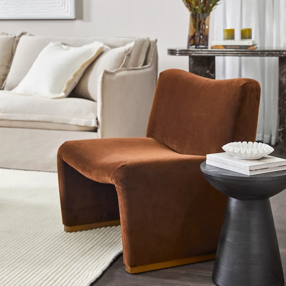 Beau Occasional Chair Dark Chocolate Velvet1