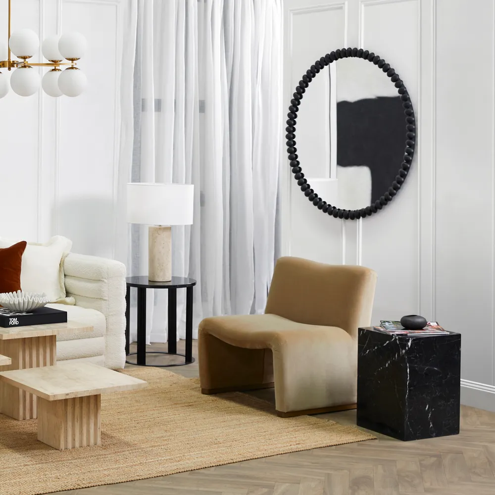 Beau Occasional Chair Ochre Velvet1