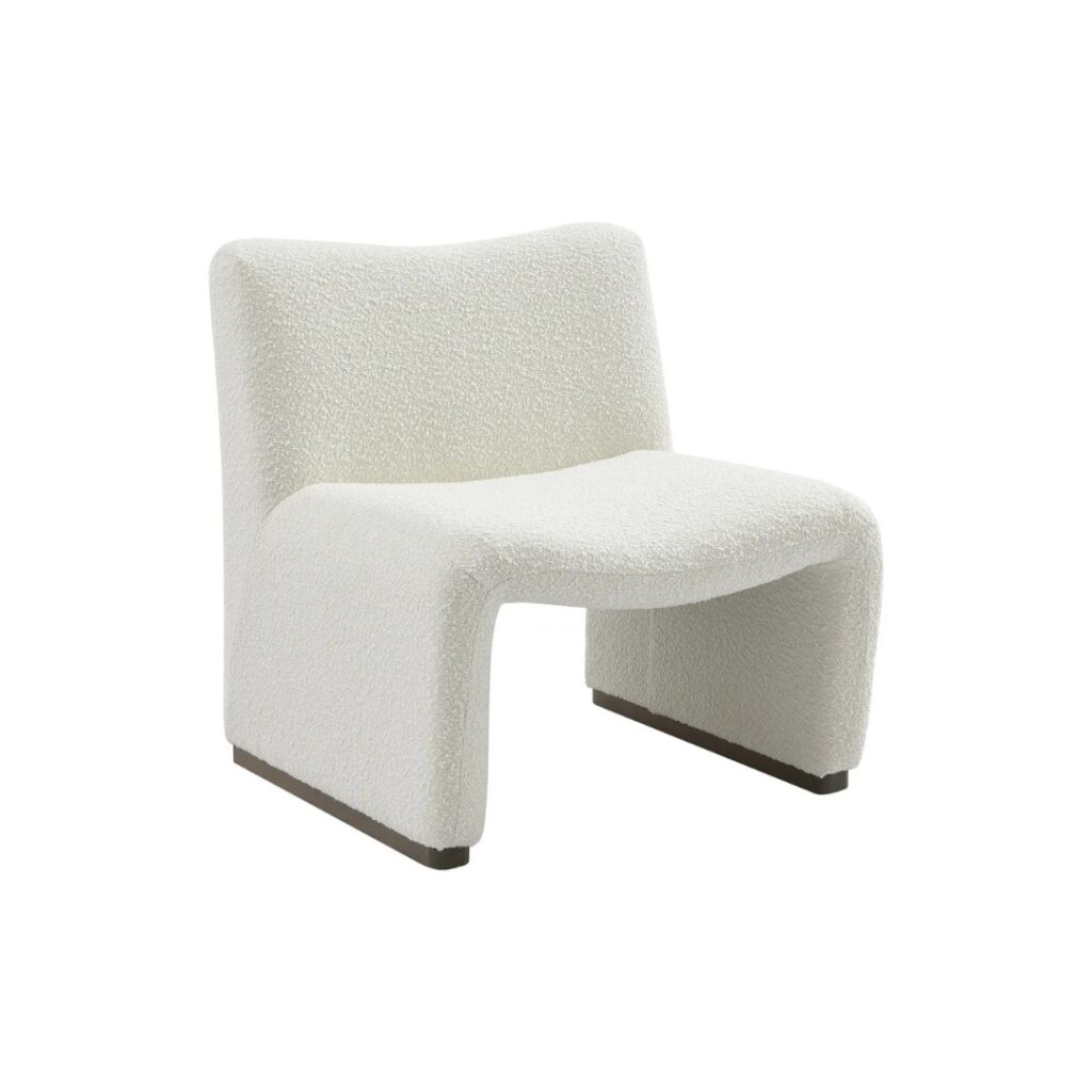Beau Occasional Chair White Boucle