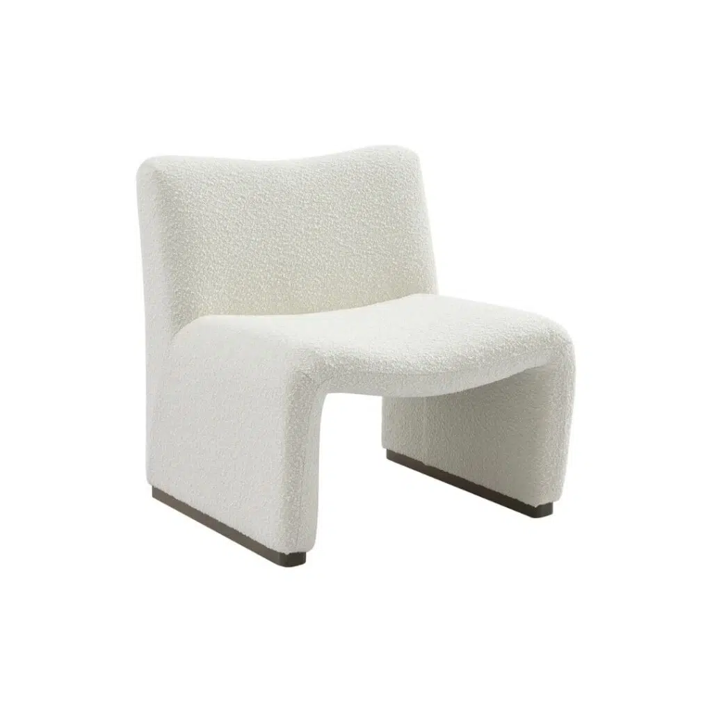 Beau Occasional Chair White Boucle