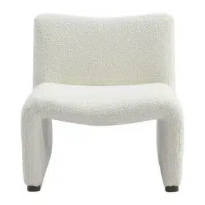 Beau Occasional Chair White Boucle2