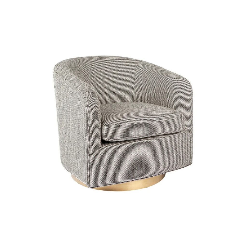 Belvedere Swivel Arm Chair Black