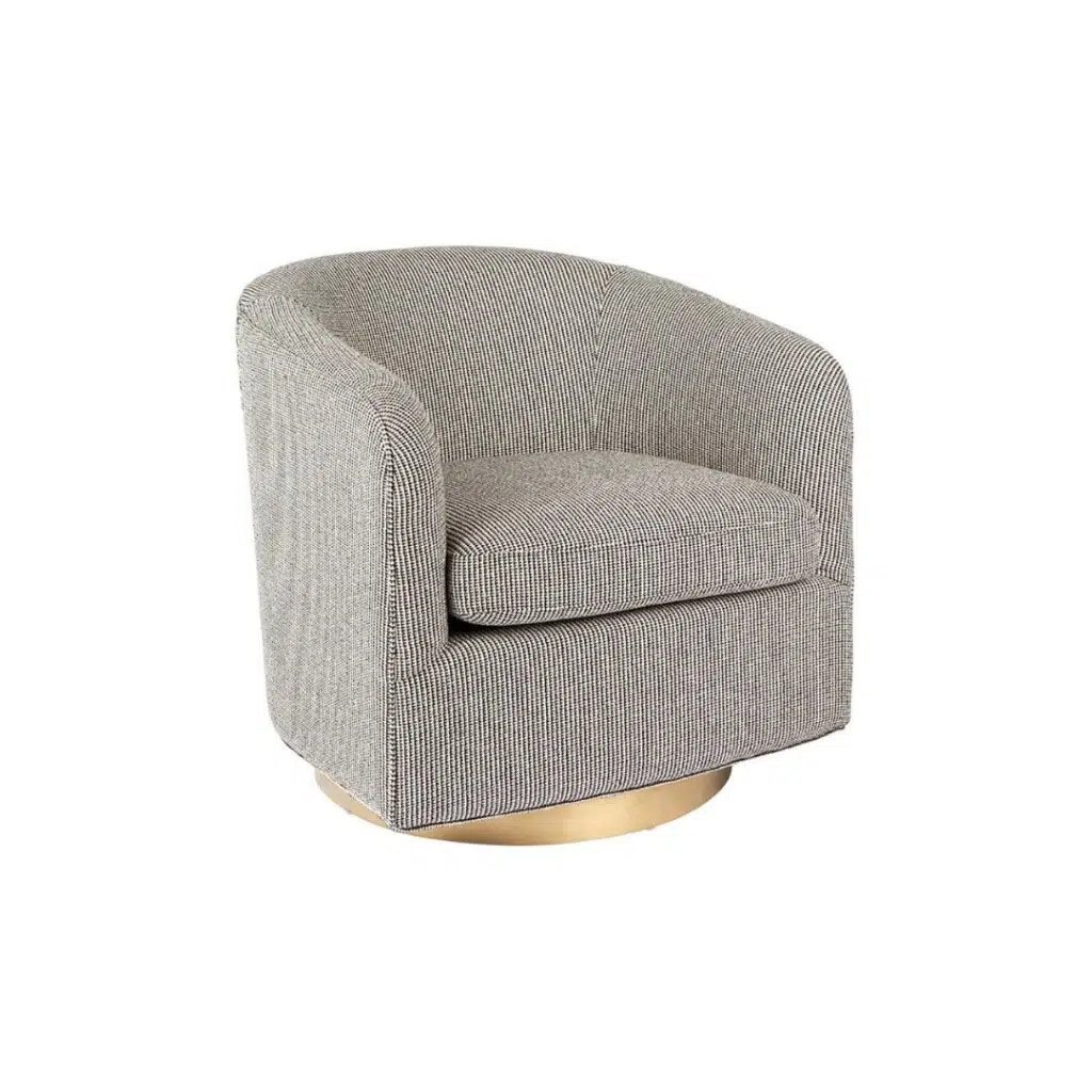 Belvedere Swivel Arm Chair Black