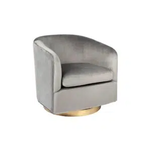 Belvedere Swivel Arm Chair Charcoal Velvet