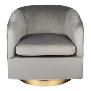 Belvedere Swivel Arm Chair Charcoal Velvet2