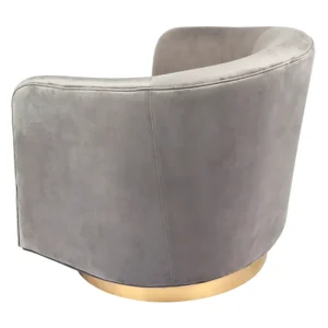 Belvedere Swivel Arm Chair Charcoal Velvet4