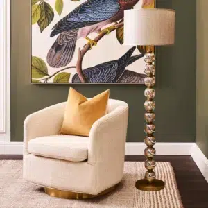 Belvedere Swivel Arm Chair Natural Tweed3