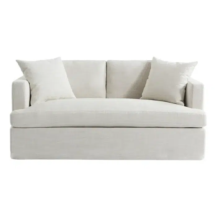 Birkshire 2 Seater Slip Cover Sofa – Off White Linen