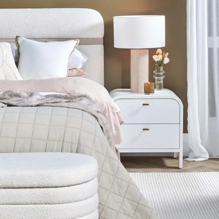 Chisholm Bedside Table White1