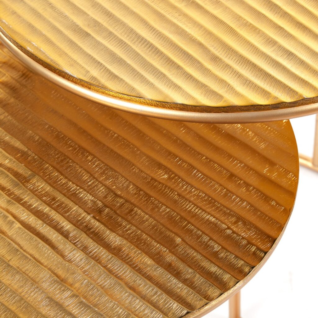 Coco Nesting Side Table 2pcs Set Gold