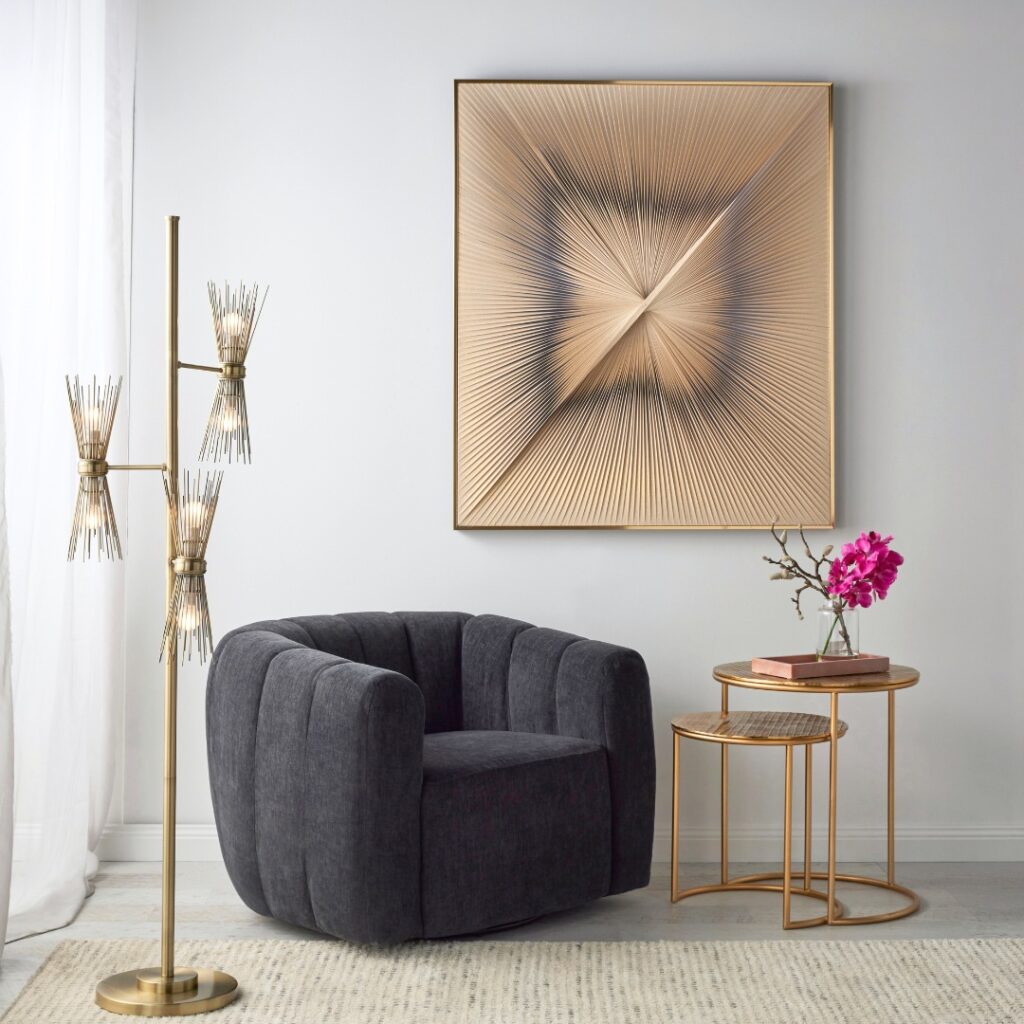 Coco Nesting Side Table 2pcs Set Gold