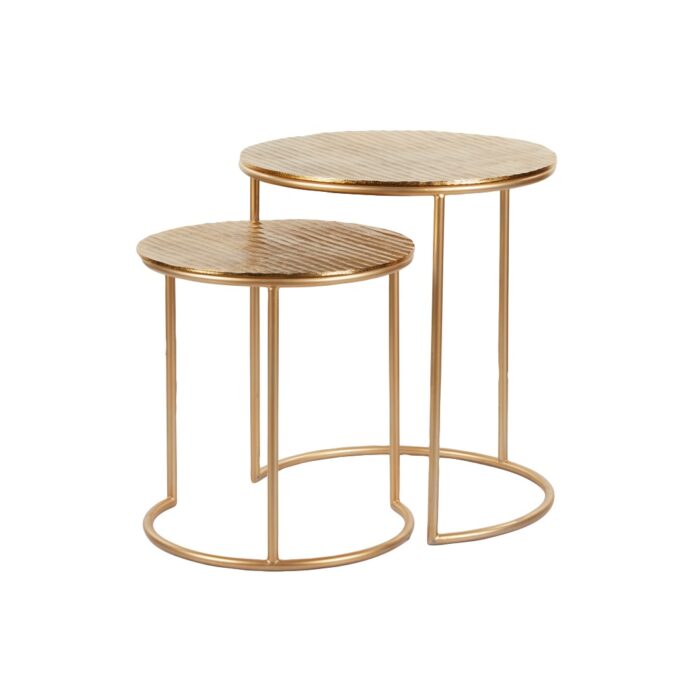 Coco Nesting Side Table 2pcs Set Gold