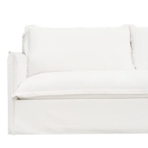 Cove 3 Seater Slip Cover Sofa White Linen5