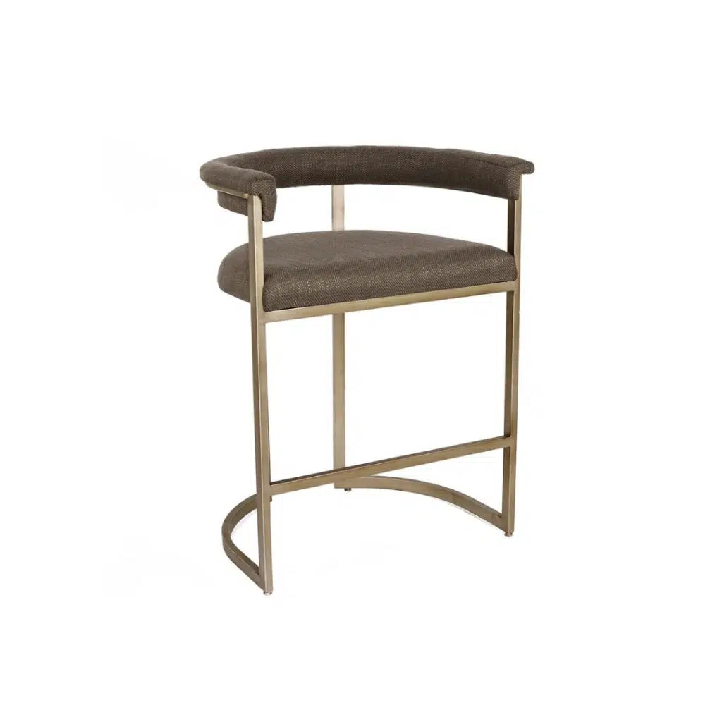 Dino Kitchen Stool Chocolate Linen