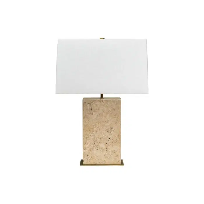 Dominique Travertine Table Lamp