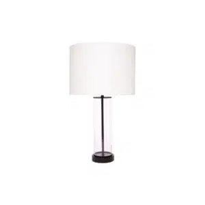 East Side Table Lamp Black W White Shade