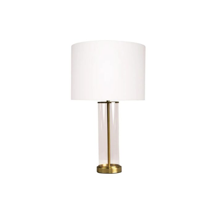 East Side Table Lamp – Brass w White Shade