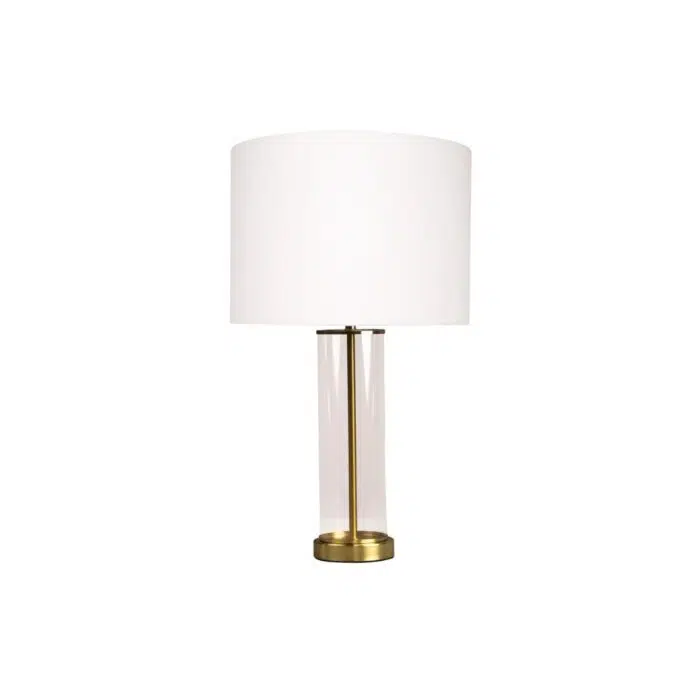 East Side Table Lamp – Brass w White Shade