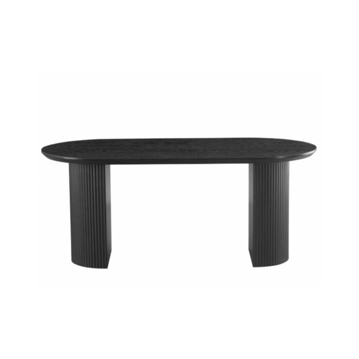 Elodie Oval Dining Table 1.8m – Black