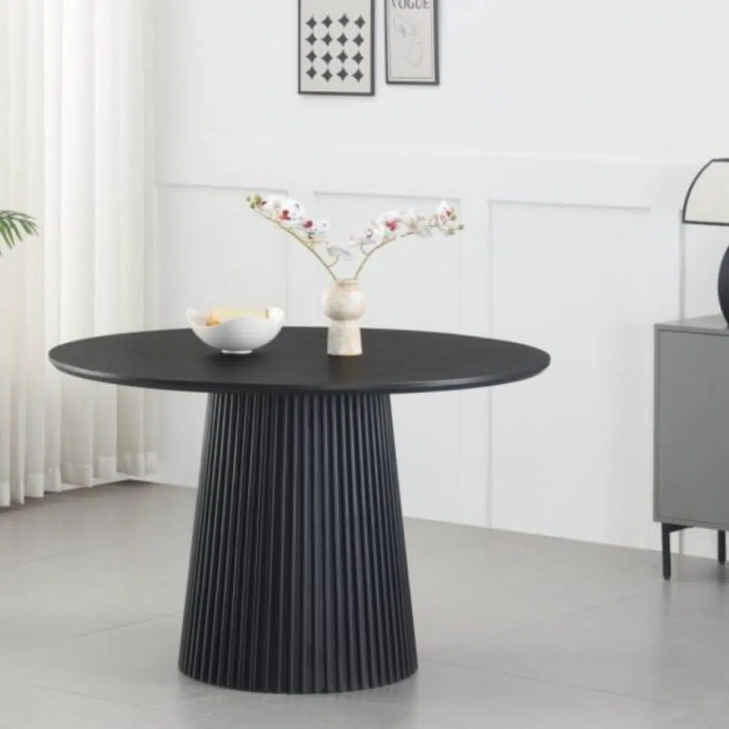 Elodie Round Dining Table – Black (3)