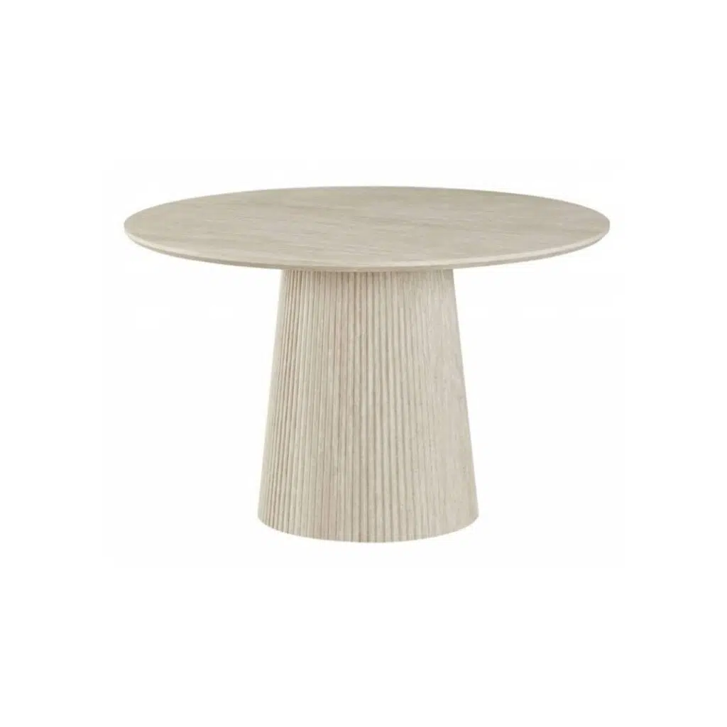 Elodie Round Dining Table – Travertine